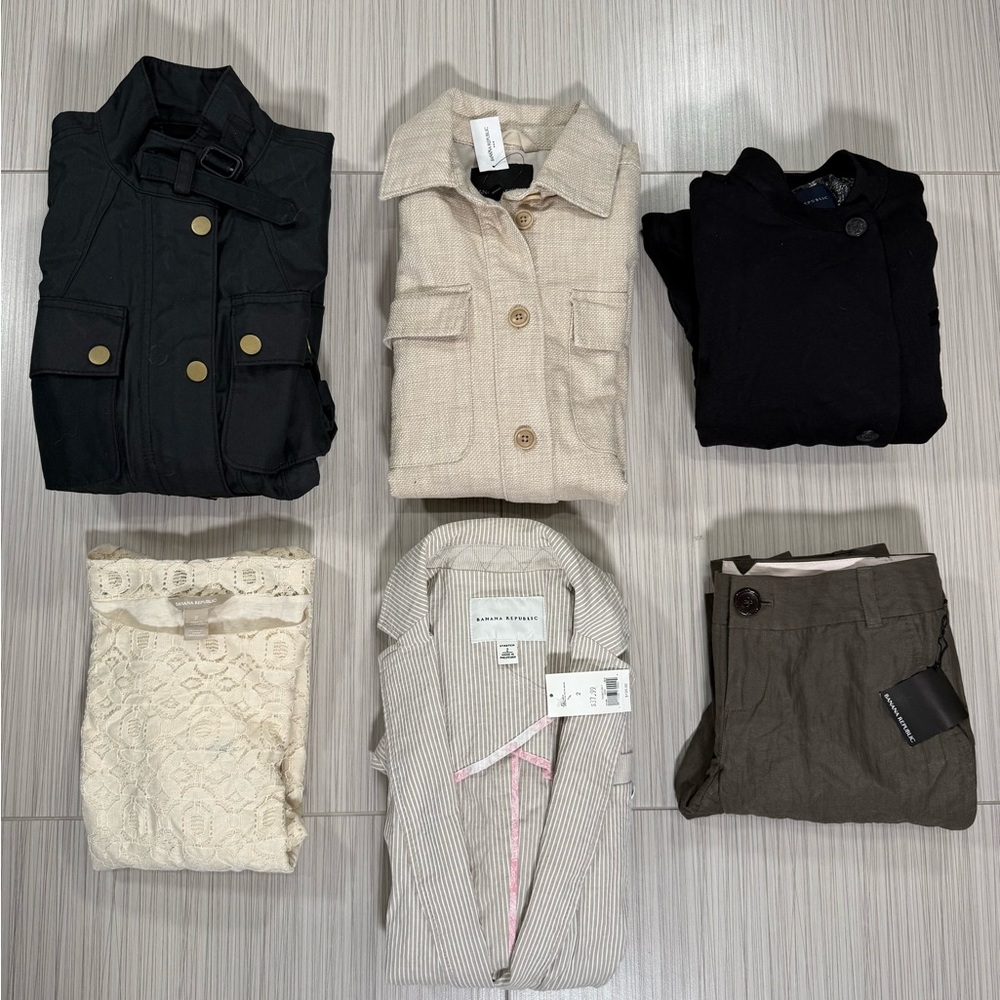 Banana Republic Clothing Lot Of 6 Multicolor Women’s Size XS/S NWT